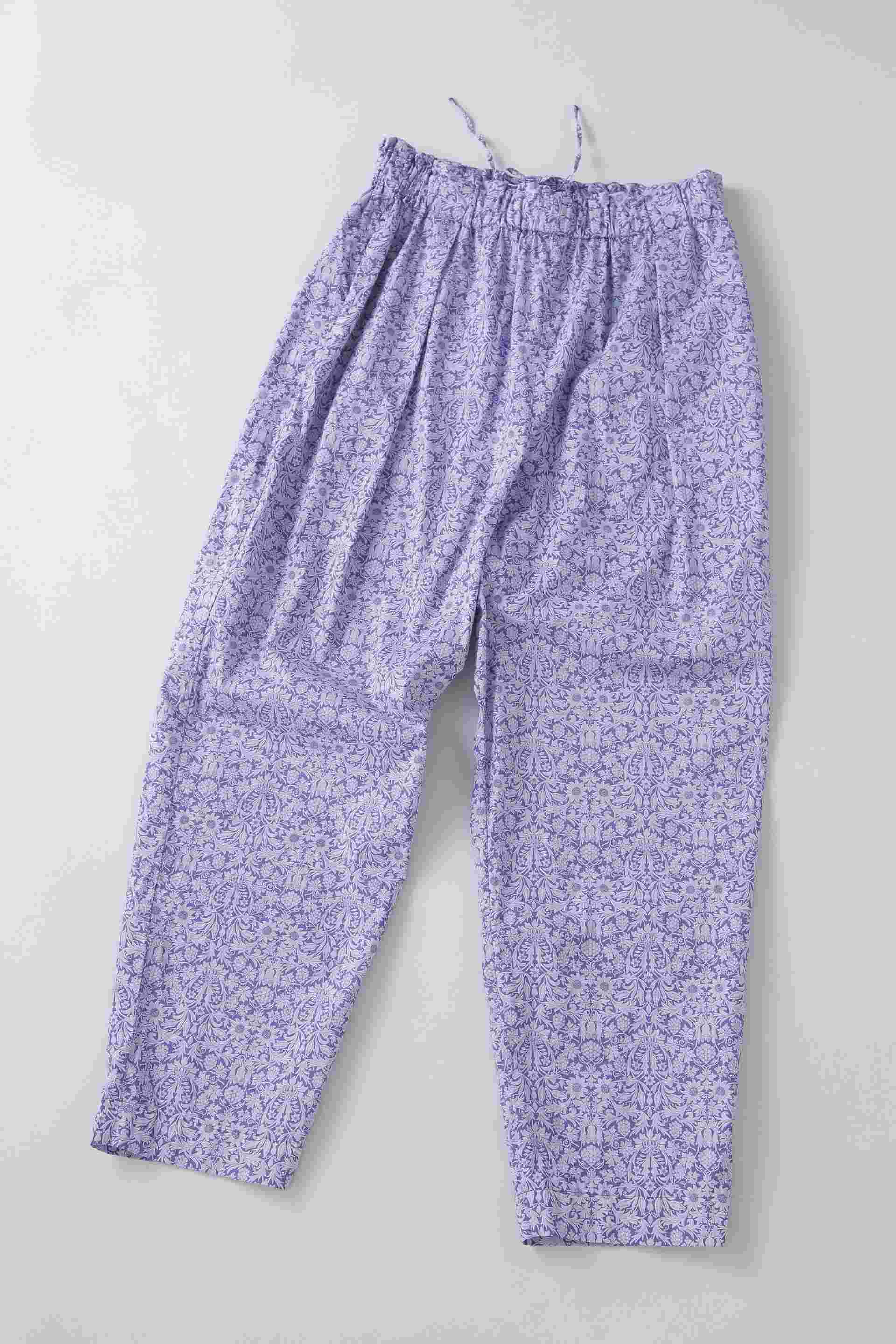リバティ・製品染（ボタニカルダイ）パンツ ブルー系(モルティメール)3