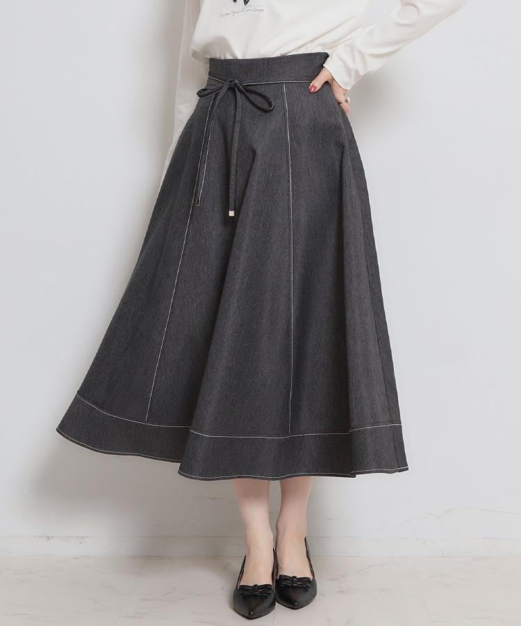 クチュール ブローチ Couture Brooch デニムライク細リボンスカート （ブラック(019)） ブラック(019)