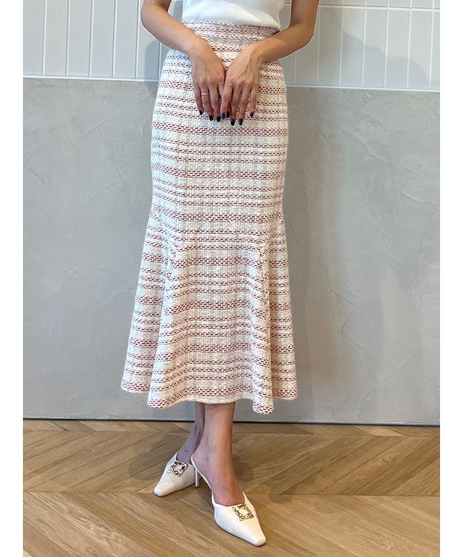 eimy istoire EIMY ISTOIRE Spring Tweed Mermaid Skirt